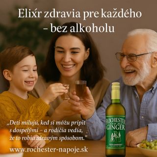 🥂 Elixír zdravia pre každého – bez alkoholu Rochester Ginger je ideálny spoločník pre všetky chvíle, keď si chcete pripiť...
