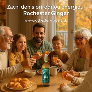 Začnite deň ako sa má – spolu. Pri raňajkách, s úsmevom a pohárom prírodnej energie. 🍃 Rochester Ginger – britský elixír z...