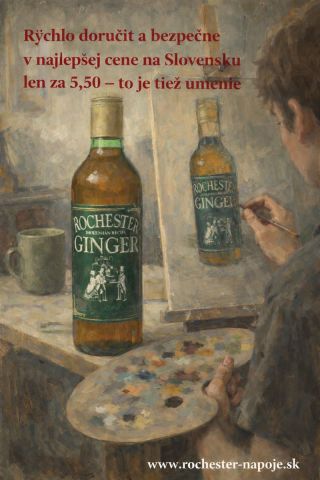 🎨 Aj doručenie môže byť umenie. Keď sa poctivý zázvorový nápoj stretne s jemným umeleckým pohľadom, vznikne niečo...