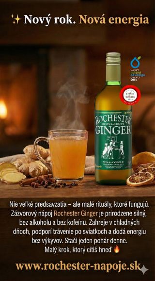 ✨ Nový rok. Nová energia. Nie veľké predsavzatia – ale malé rituály, ktoré fungujú. Zázvorový nápoj Rochester Ginger je...